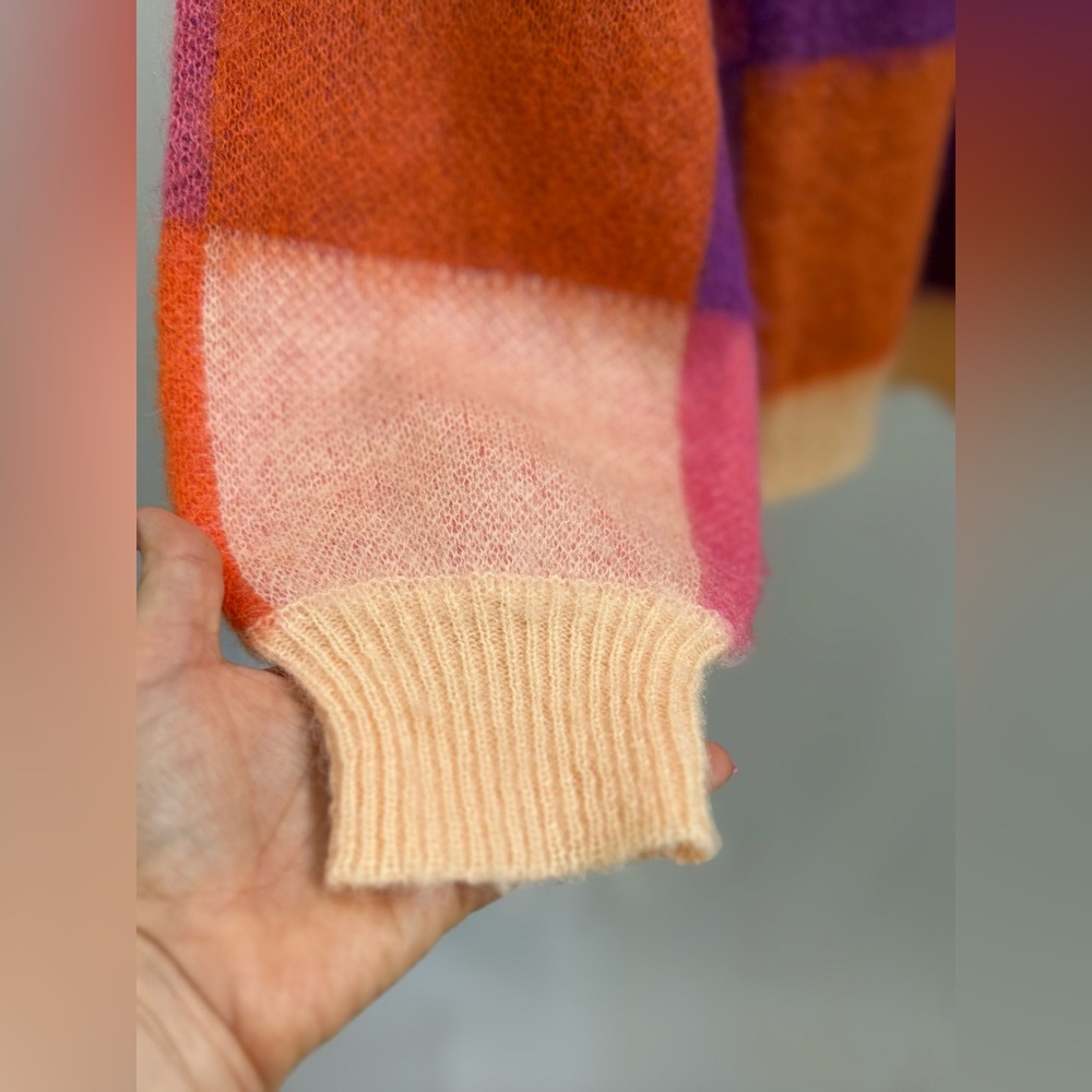 Desigual Jucar Orange Pink Pullover Sweater Size … - image 8